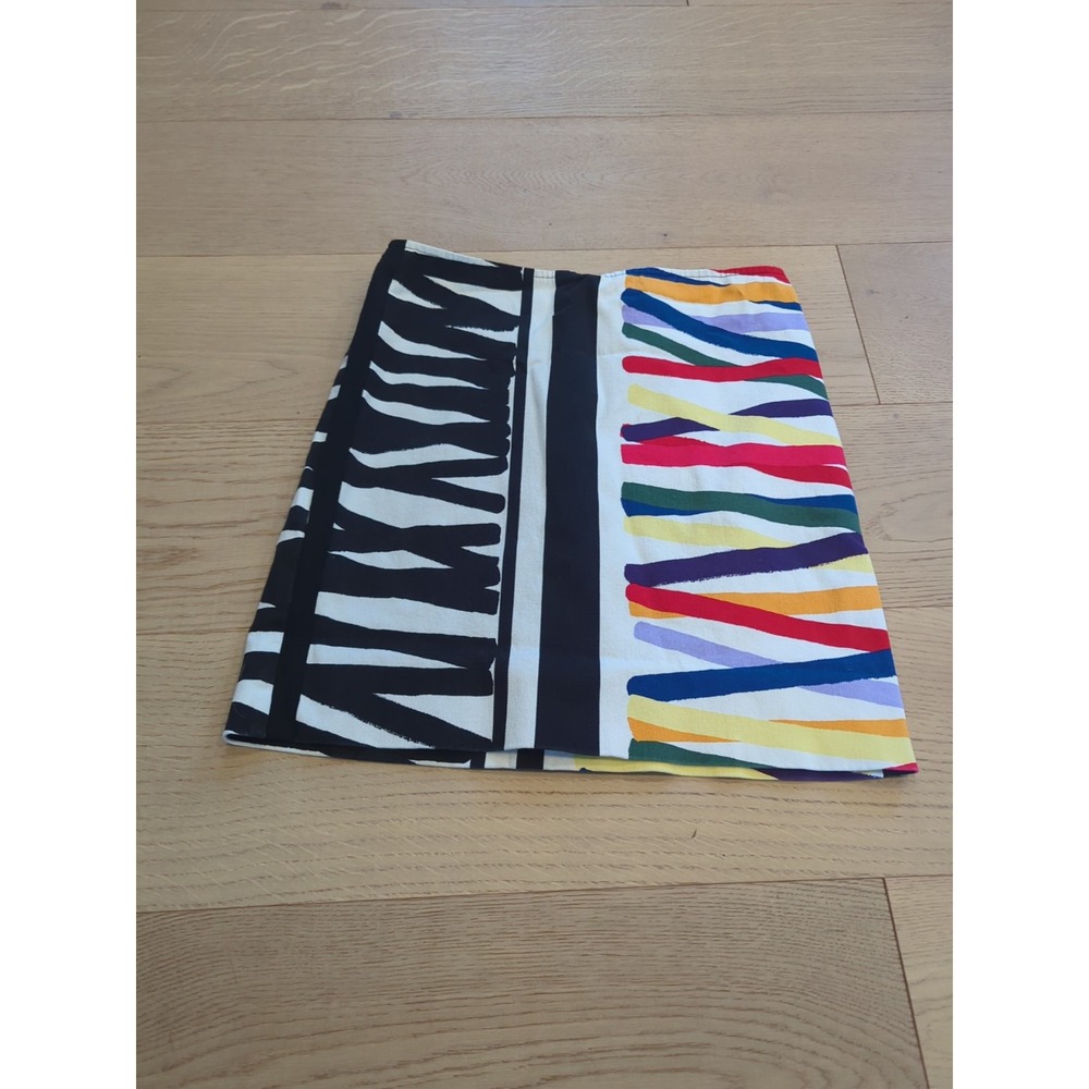 Worth New York Skirt Bright Abstract Print 90s Y2k Size 6 Cotton Elastane